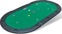 vidaXL Skládací pokerový stůl pro 10 hráčů Zelený