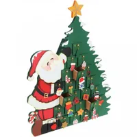 Dřevěný adventní kalendář Vánoční stromeček