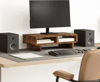 vidaXL Podstawa pod monitor dąb wędzony 50x27x15 cm materiał drewnopochodny