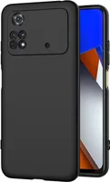 Silikonowe etui na telefon komórkowy Xiaomi Poco M4 Pro 4G Protective Cover Matt Black Backcover