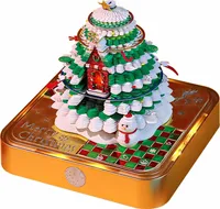 2025 3D Kunst Kalender Notizblock, DIY Zeitmesser Tischkalender mit LED-Licht, Abreißbare Papier-Schnitzerei Haftnotizen（Weihnachtsbaum）