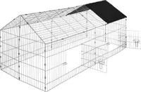 Freigehege Kaninchen inkl. Sonnenschutz 180 x 75 x 75 cm - schwarz