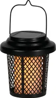 2-in-1 Solar-Tischlampe Gartenleuchte Dämmerungssensor wetterfest Flammeneffekt