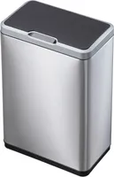 EKO - Mirage Sensor Abfalleimer 45 Liter - Stainless steel Plastic  - Matt Edelstahl, Schwarz