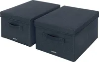 2 LEITZ Aufbewahrungsboxen grau 28,5 x 38,0 x 20,3 cm