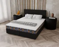 Čalúnená posteľ 160x200 OTILIE 2 s úložným priestorom - antracit + vzor