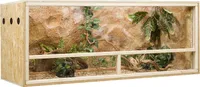OSB Terrarium, Holzterrarium 150x60x60 cm mit Seitenbelüftung Zierleistenset mit Zierleistenset Sicherheitspaket ohne Sicherheitspaket