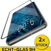 2X Panzerfolie Full Screen Glas Für Samsung Galaxy S22 5G Echt klar Schutzglas