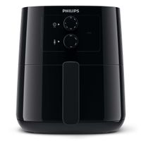 Philips Essential Compact Airfryer Heißluftfriteuse, 0.8 kg, 12 Funktionen, energieffizient, Schwarz (HD9200/90)