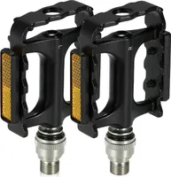 Lixada FahrradPedale mit Schnellverschluss, MTBPedale, Fahrrad Plattformpedal mit Pedal-Extender-Adapter