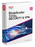 Bitdefender Total Security 2024 + unlimited VPN, 10 Geräte, 1 Jahr (Lizenz per Email)
