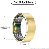 INF Smart Ring R1000 – Schlafmonitor, Bluetooth 5.0, Blutsauerstoffmonitor Gold 8