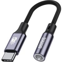 AdroitGoods Adaptér USB-C na 3,5 mm Aux - kompatibilný so zariadeniami Samsung, Huawei, Xiaomi