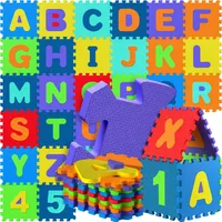 Penová podložka pre deti PUZZLE, 86ks, viacfarebná
