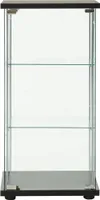 vidaXL Vitrinenschrank Hartglas Schwarz