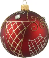 Weihnachtskugel mit Steinchen
