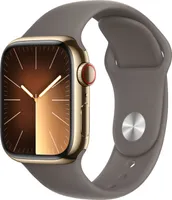 APPLE Watch Series 9 GPS + Cellular 41mm Gold Stainless Steel Case with Clay Sport Band
