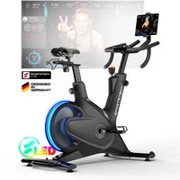 Sportstech sBike Lite - Smartes Heimtrainer Fahrrad mit LED + App mit Live & On-Demand Kursen und 360° Tablet-Halterung für Full Body Workout - Ergome