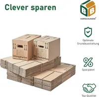 20 x Umzugskarton Profi (590 x 318 x 328 mm) + 20 x Bücherkarton Profi (493 x 288 x 334 mm) Umzugsset Angebot Set Umzug Transport Kiste Kartons BB-Verpackungen