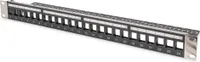 DIGITUS DN-91411-LF DIGITUS 19" panel krosowy Keystone, 24 porty, 1 HE, szary