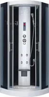 Hydromassage Duschkabine Leticia, 80x80 cm, Glas gehärtet, grau