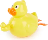 Bieco Aufziehspielzeug Ente zum Baden | Badespielzeug Baby ab 1 Jahr | Wasserspielzeug Baby Ente | Süßes Enten Badewannen Spielzeug zum Aufziehen | Gelbe Ente als Planschbecken Spielzeug | Badetiere