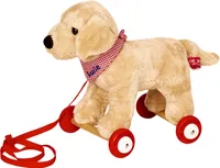 Labrador Luzie auf Holzrollen - Lustige Tierparade