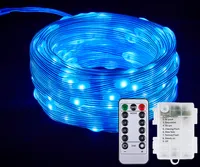 10m 100 LED Lichterkette 8 Lichtmodi Wasserdicht Batteriebetrieben Lichterketten Party Innen Außen Weihnachten Deko, Blau