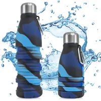Faltbare Trinkflasche: Innovatives Design in Grün (600ml) für