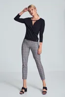 Figl Dámské elegantní kalhoty Cirertise vzorovaná S