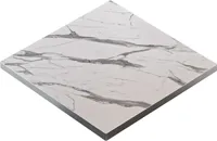 BRASIL | Gastro Tischplatte | B:T 50 x 50 cm | Weiß Marmor | Quadratisch | Gastro Tischplatte