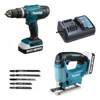 Makita DK18B59Y G-Serie Combo Kit - Akku-Maschinenset - blau/schwarz