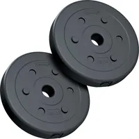 ScSPORTS® Hantelscheiben - Set, 5 kg, 2 x 2,5 kg, Ø 30/31mm, Zement, Kunststoff - Gewichtsscheiben, Hantelscheiben-Set, Fitness Scheiben, Gewichte für Hantel, Langhantel