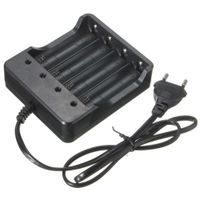 4 Slots 18650 Li-Ion Battery EU Stecker AC Smart Ladegerät wiederaufladbare LED-Indikator