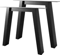 MetaloPro 2 Stück Tischbeine-Metall Extreme Schwarz 72cm I Tischkufen Esstisch-Beine Schwerlast Tisch-Gestell Tisch-Untergestell Möbelfüße Tischfüße, Couchtisch Esstisch Wohnzimmertisch Schreibtisch