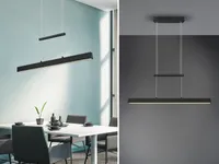 Reality Leuchten LED Pendelleuchte Paros schwarz matt Switch Dimmer