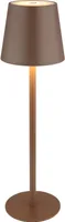 Globo Vannie LED Tischleuchte 3W Warmweiß IP44 Braun Matt, Metall Ø10,6cm 58438BR