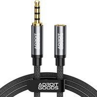 AdroitGoods 3.5mm Stecker auf 3.5mm Buchse AUX Verlängerungskabel - 100cm - Audio Verlängerungskabel - Nylon geflochten - vergoldete Stecker