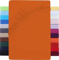 Jersey Spannbettlaken Wasserbett Boxspringbett 180-200x220cm Terrakotta