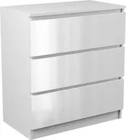 Top E Shop M3 Biel Polysk Kommode Weiß  Weiß One Size