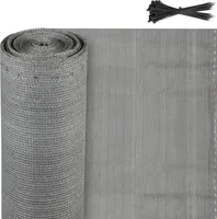 Jayseuw 1,8x10m Zaunblende Sichtschutz, 150g/m² HDPE, Tennissichtschutz, Anthrazit, Sonnenschutz, Windschutz, mit Kabelbindern