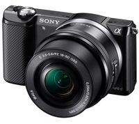 Sony Alpha 5000 16-50 mm + 55-210 mm OSS Digitalkamera mit WiFi schwarz