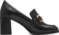 MARCO TOZZI Damen Pumps Trotteur Blockabsatz Zierspange Loafer 2-24417-42, Größe:38 EU, Farbe:Schwarz