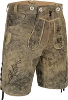 PAULGOS Herren Trachten Lederhose Kurz - HK3 ANTIK - Echtes Leder - in 3 Farben erhältlich - Größe 44 - 60