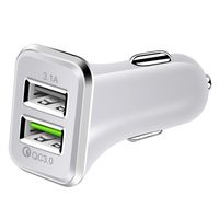 SOONTEC Autoladegerät (Weiß) Schnellladeadapter Autosteckdose zu USB 3.1 A/ USB für Zigarettenanzünder Autoladegerät KFZ Ladegerät 2x USB PD Quick Charge 3.0 für iPhone 15 / 14 / 13 / 12 / 11 / Pro / Pro Max / Mini / Galaxy S20 / S21