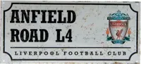 Liverpool FC - Pouliční nápis TA6253 (jedna velikost) (bílá/černá)