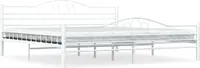 vidaXL Postelový rošt Bílý kov 200×200 cm