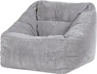 icon Riesen Sitzsack Sessel Bean Bag Morgan, Grau, Cord XXL Sitzsack Erwachsene mit Füllung Für Das Wohnzimmer, Riesensitzsack XXL Flauschig Cord - Hergestellt in Deutschland