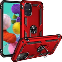 Pouzdro Armor Shield na mobilní telefon pro Samsung Galaxy A51 kryt Ultra Hybrid Case ochranný kryt na mobilní telefon, červený