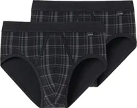Schiesser Herren 2PACK Sportslip schwarz 9  PAK